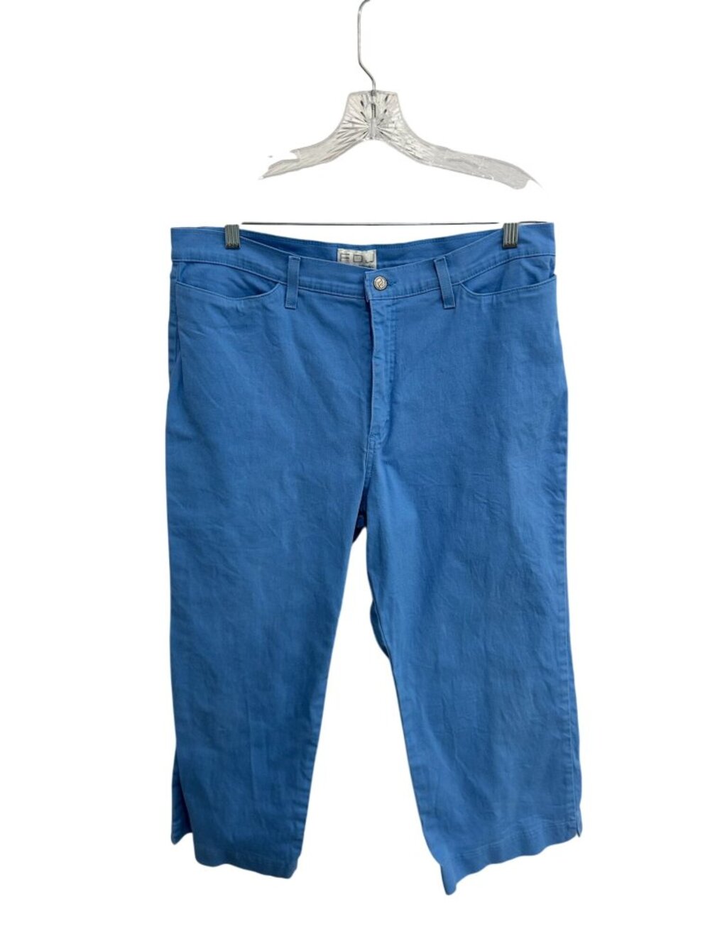 FDJ French Dressing 16 Blue Capri Pants Cotton Blend Minimalist Clean Girl